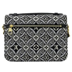 LOUIS VUITTON Bag Monogram Jacquard SINCE 1854 Ladies Handbag Shoulder Pochette Metis MM Gray M57272 2020 Collection | AlmaBagz