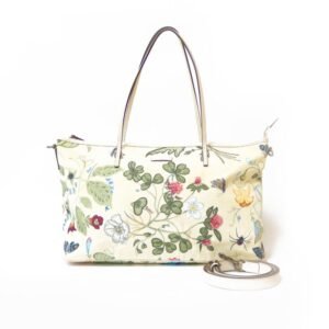 Gucci Nylon Shoulder Bag Flora GG Yellow Women's | AlmaBagz