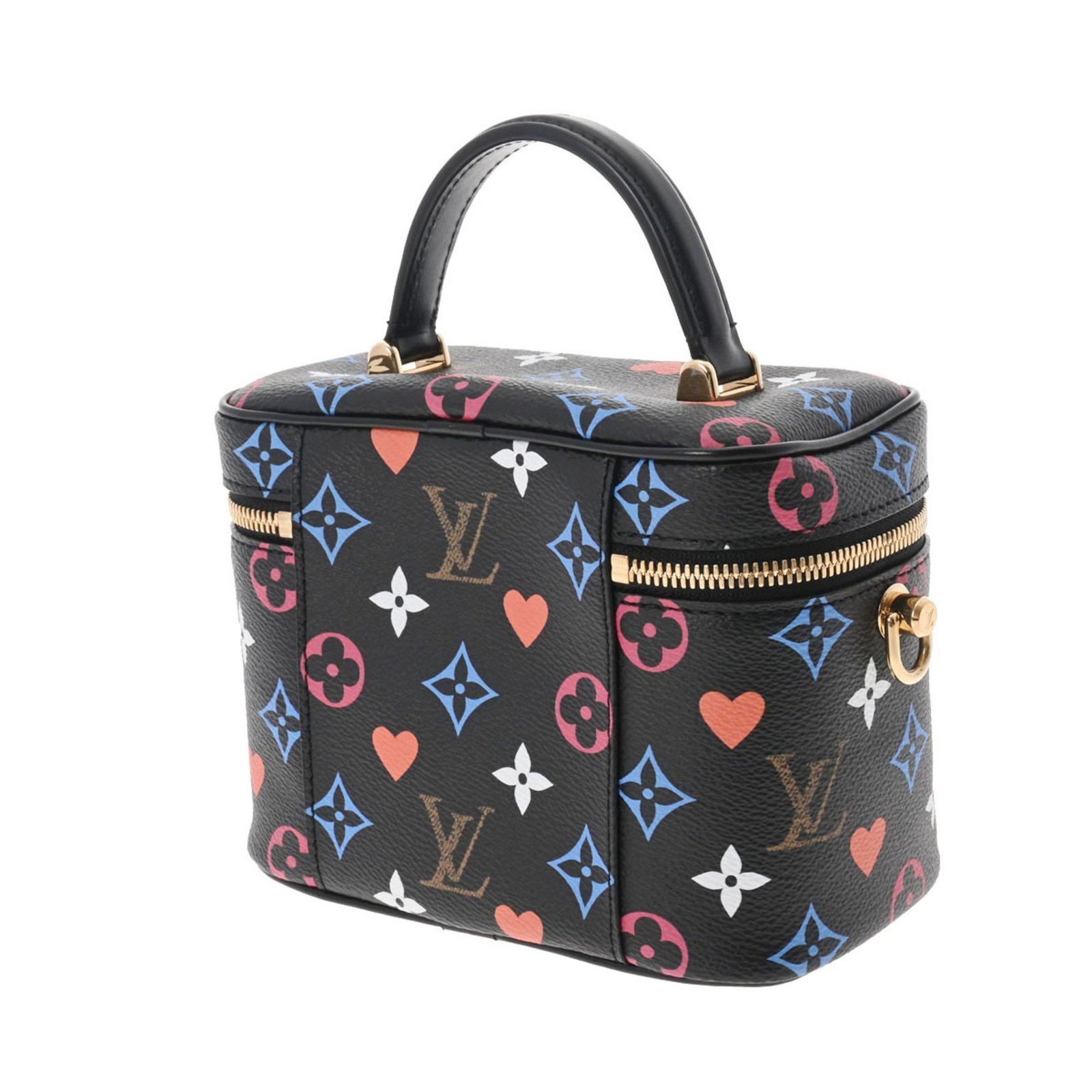 LOUIS VUITTON Monogram Game On Vanity PM Noir M57482 Women's Canvas Bag | AlmaBagz