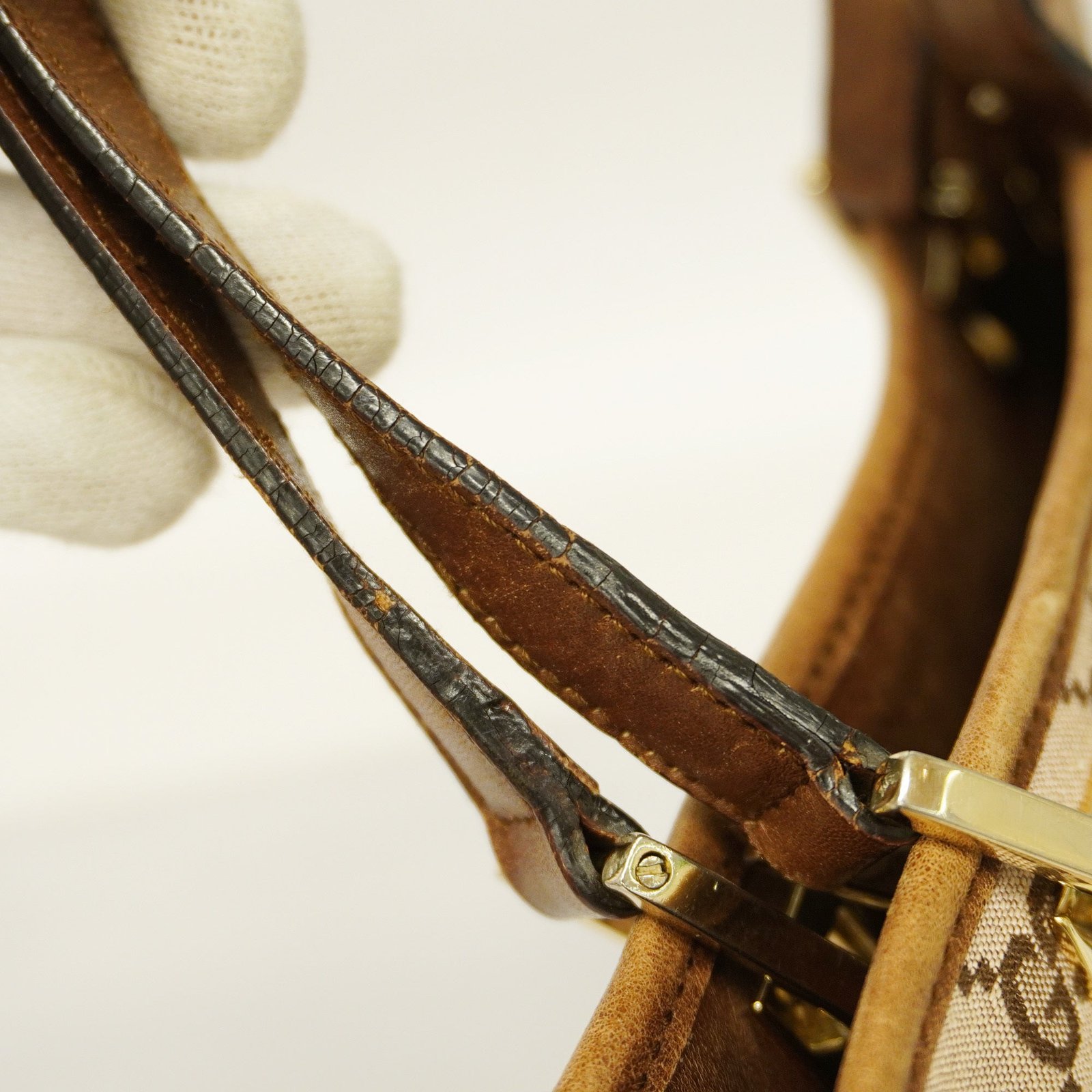 GUCCI GG Canvas Handbag 002 1099 Women's Leather Handbag Beige,Brown | AlmaBagz - Image 7