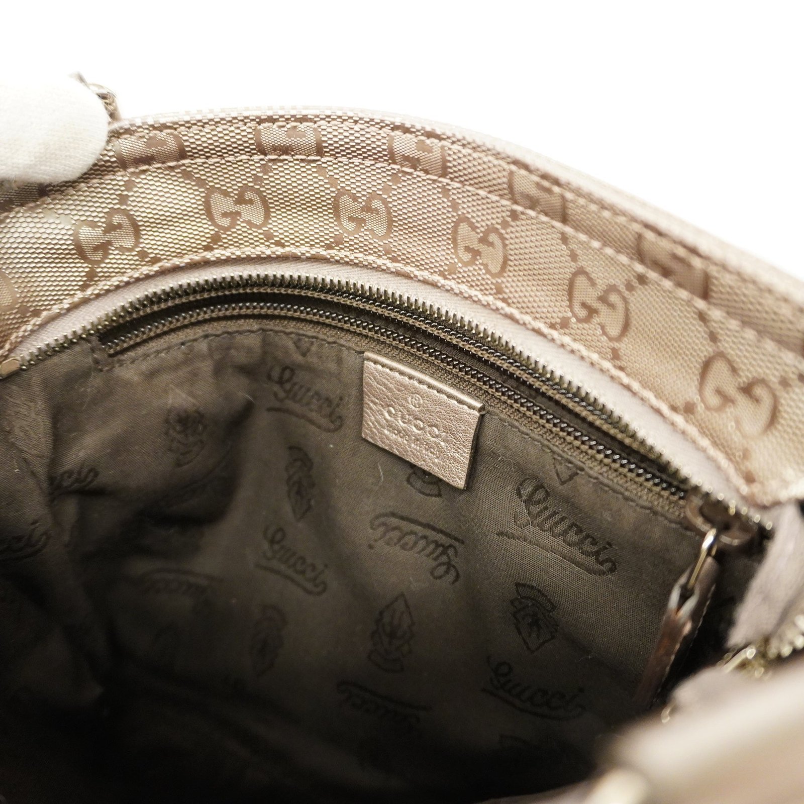 GUCCI GG Imprime 201538 Women's Leather Shoulder Bag Gray | AlmaBagz - Image 17