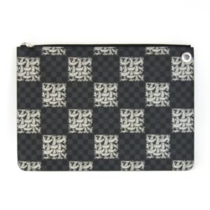 Louis Vuitton Damier Graphite Pochette Joule GM Christopher Nemes N61232 Men's Clutch Bag Damier Graphite | AlmaBagz