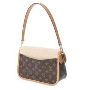 LOUIS VUITTON Monogram Diane NM PM Brown M46317 Women's Canvas Wool Shoulder Bag | AlmaBagz