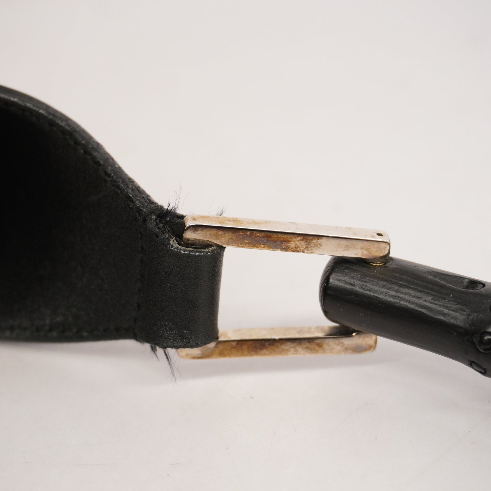 GUCCI Bamboo Shoulder Bag 001 4006 Women's Leather Shoulder Bag Black | AlmaBagz - Image 12