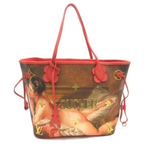 LOUIS VUITTON Boucher Neverfull MM Pink Brown Masters collection PVC coated canvas M43357 | AlmaBagz