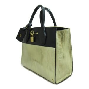 LOUIS VUITTON City Steamer PM 2wayShoulder Bag Gold Black leather M53015 | AlmaBagz