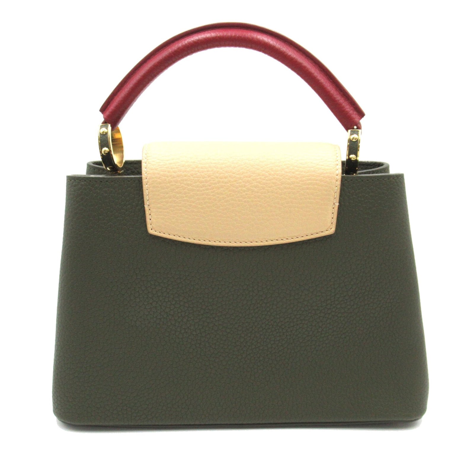 LOUIS VUITTON CapucineBB Khaki Beige Taurillon Clemence Leather leather | AlmaBagz