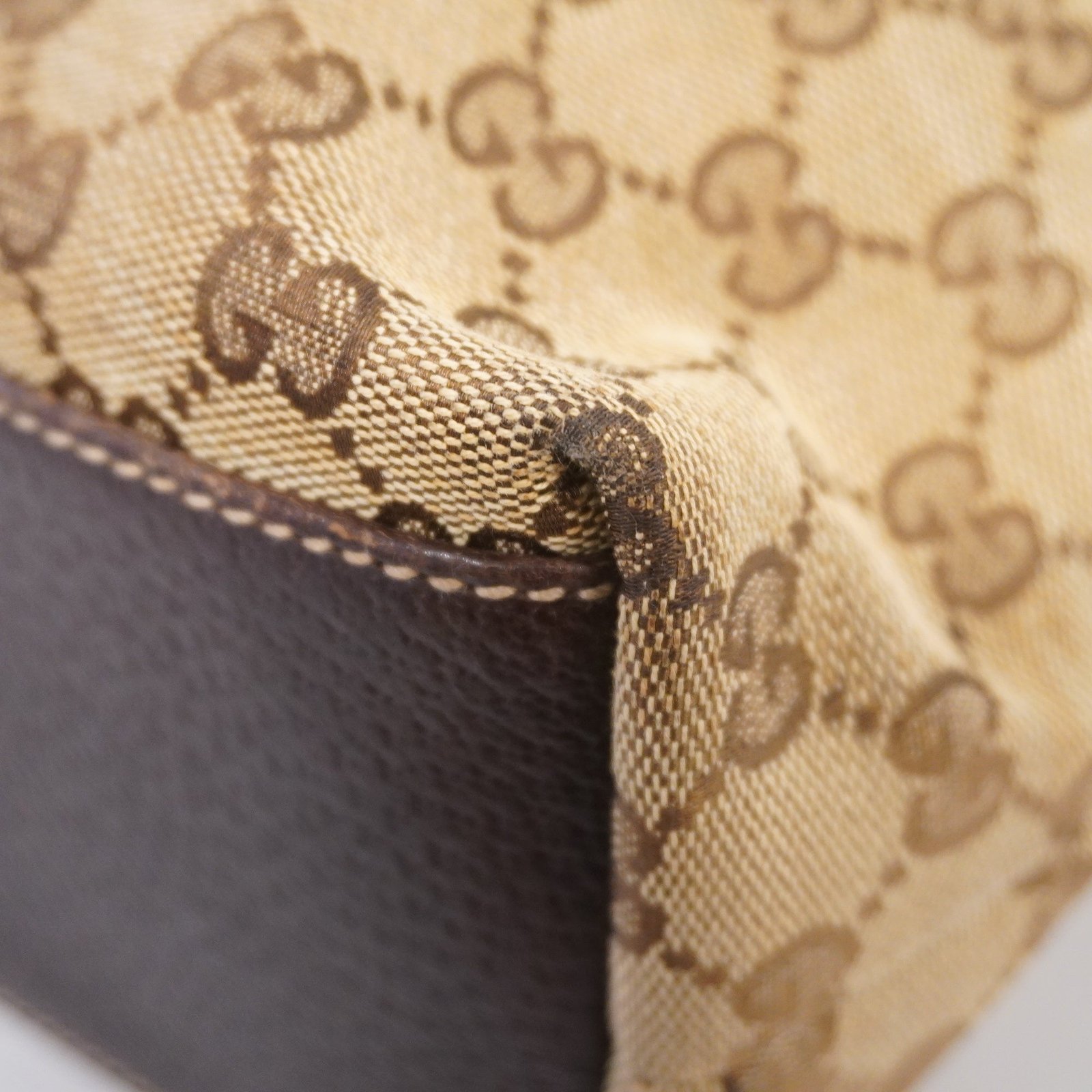 GUCCI 153361 Women's GG Canvas Tote Bag Beige,Brown | AlmaBagz - Image 9