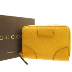 GUCCI Tiamante 354495 Leather Yellow Coin Case Card | AlmaBagz