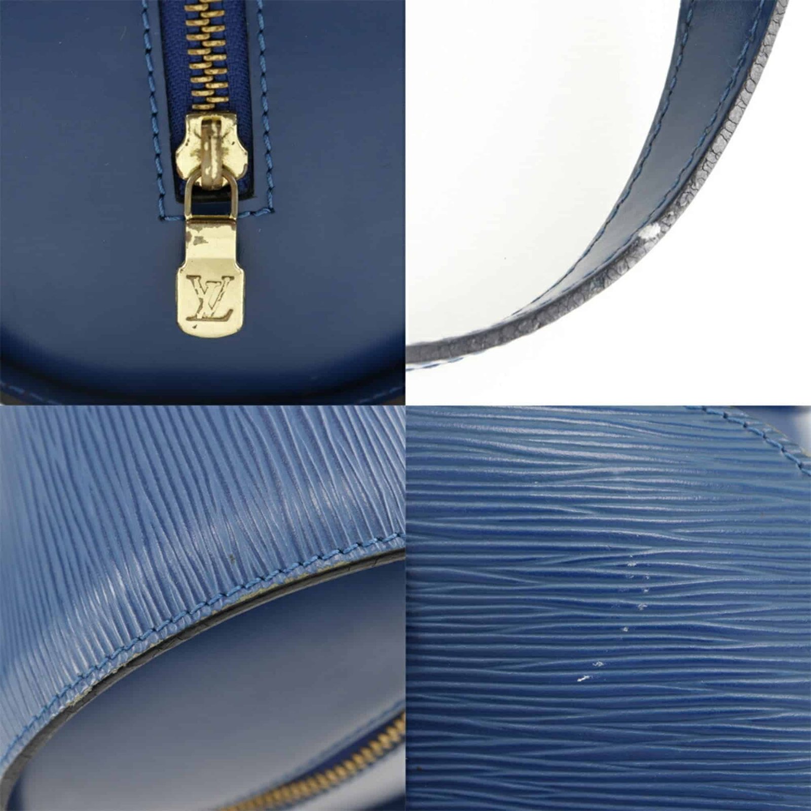 LOUIS VUITTON Soufflot HandBag M52225 Epi Leather Toledo Blue Made in France 1995 MI1915 Zipper Women's | AlmaBagz - Image 7