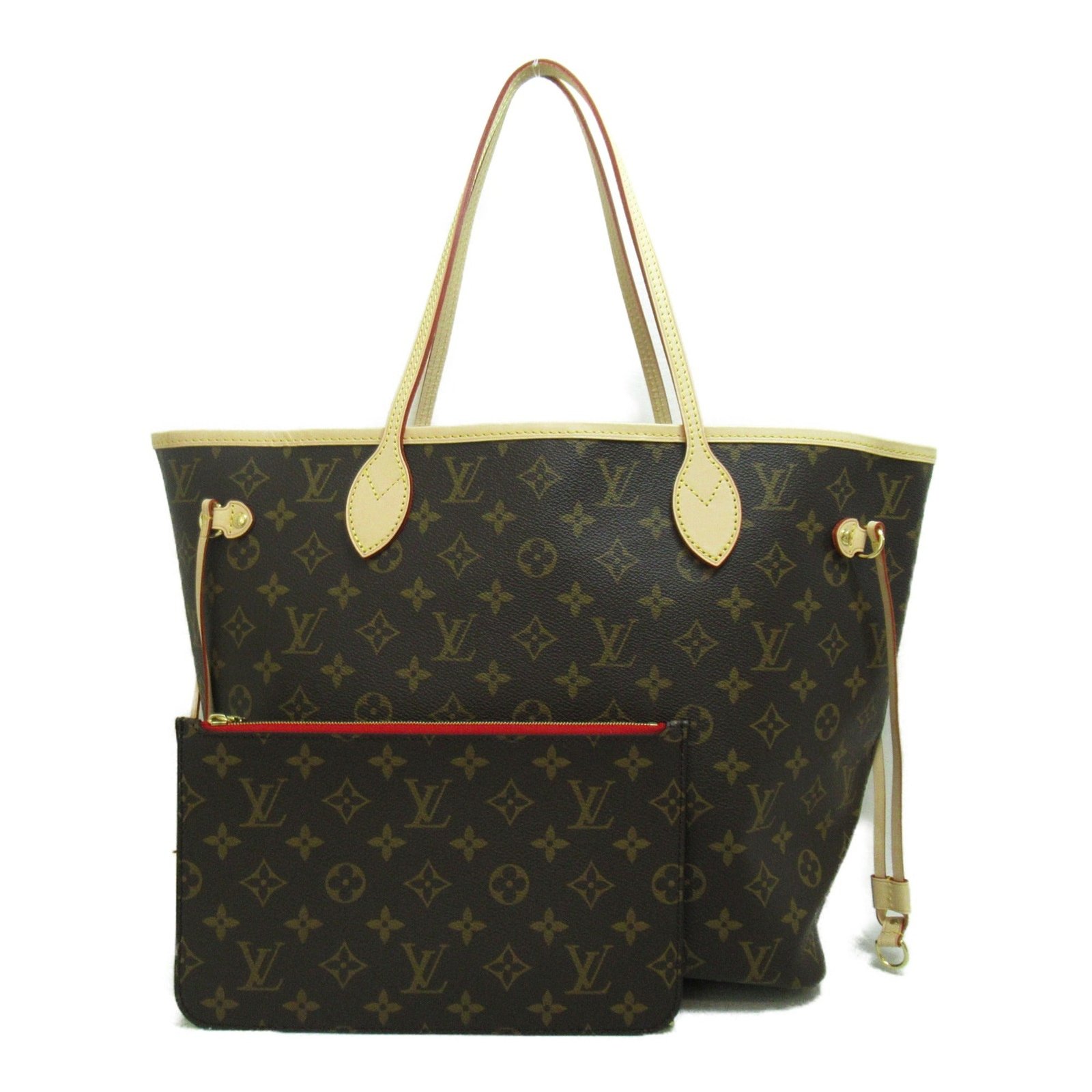 Louis Vuitton Neverfull MM Brown Cerise Monogram PVC coated canvas M41177 | AlmaBagz - Image 9