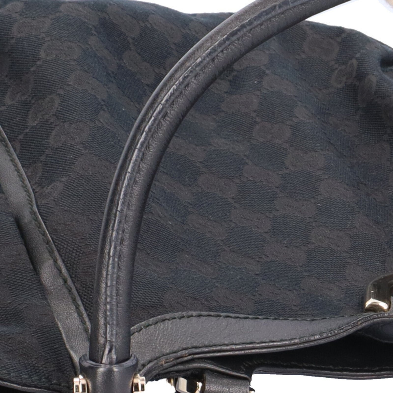 GUCCI Abbey GG Campus Shoulder Bag Canvas Black Women's | AlmaBagz - Image 6