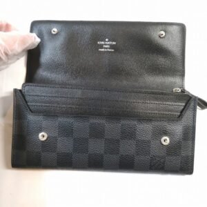 LOUIS VUITTON Damier Portefeuille Long Modular N63084 Graphite Wallet Men's | AlmaBagz