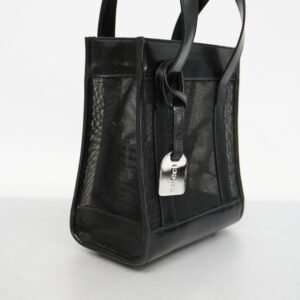 GUCCI  Patent Leather 002 1705 0405 Women's Mesh,Leather Handbag Black | AlmaBagz