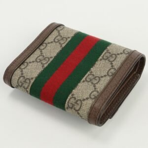 GUCCI Zip Ophidia 523174 96IWG 8745 Trifold Wallet PVC Unisex | AlmaBagz