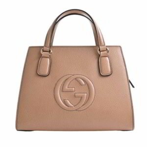 Gucci Soho Interlocking G Leather Handbag Beige | AlmaBagz