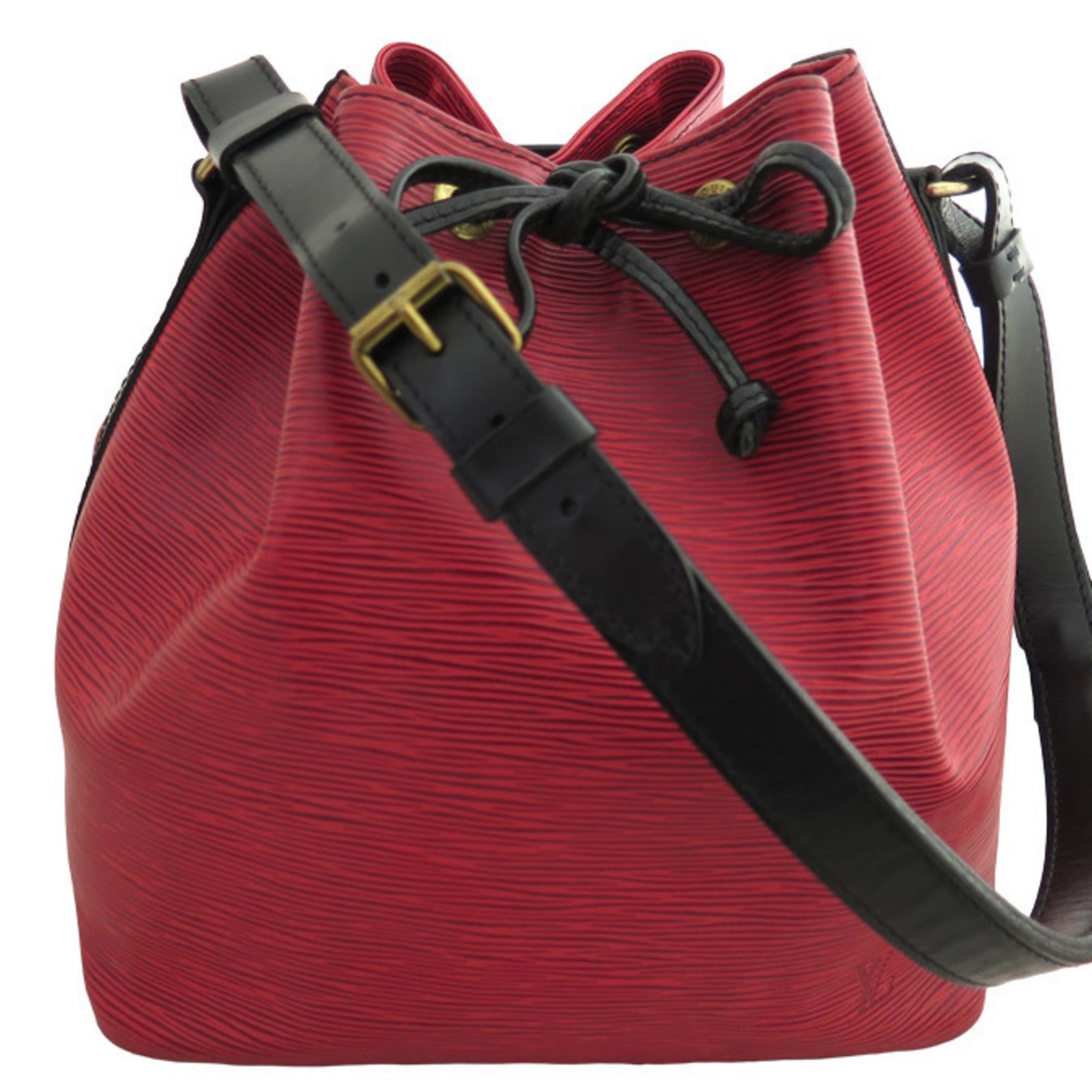 LOUIS VUITTON Shoulder Bag Epi Petit Noe Leather Red x Black Women's | AlmaBagz - Image 5
