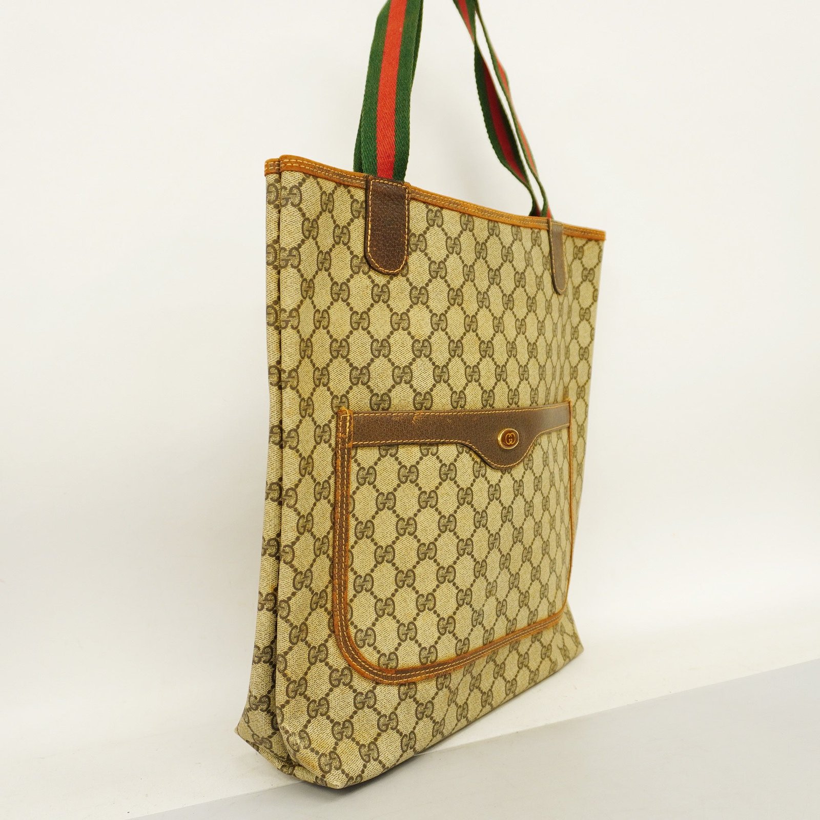 GUCCI Sherry Line Tote Bag Women's GG Supreme Tote Bag Beige | AlmaBagz