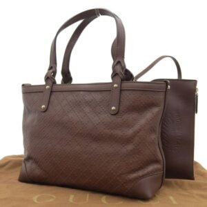 GUCCI Diamante Leather Handbag 269878 Brown Women's | AlmaBagz