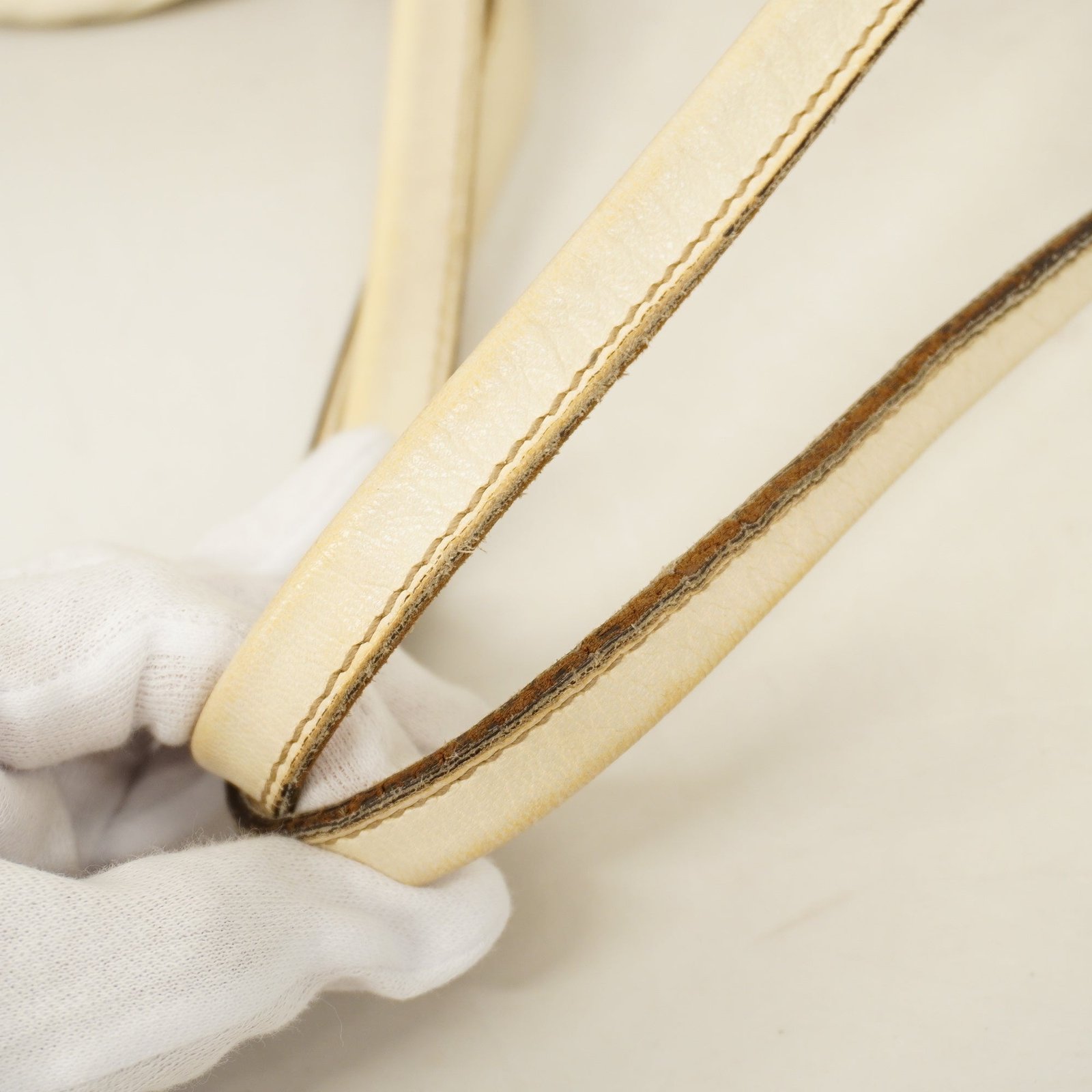 GUCCI Sherry Princey 163805 Women's Leather Tote Bag Ivory | AlmaBagz - Image 7