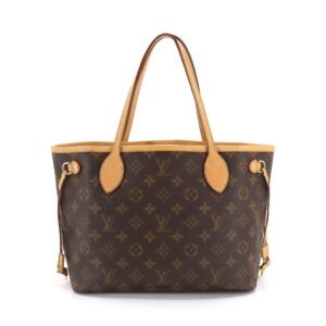LOUIS VUITTON Monogram Neverfull PM Tote Bag Brown Beige M40155 | AlmaBagz