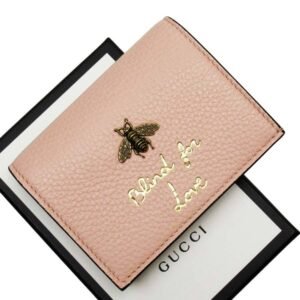 Gucci bi-fold wallet pink leather 460185 | AlmaBagz