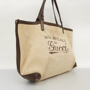 GUCCIAuth Tote Bag 247207 Women's Canvas Tote Bag Beige,Dark Brown | AlmaBagz