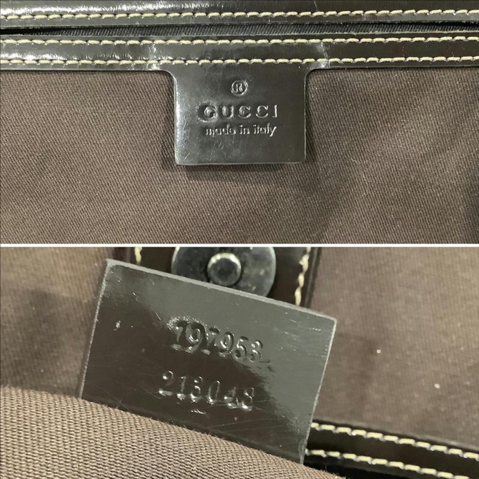 Gucci (Gucci) GG Pattern Tote Bag PVC Coated Canvas Brown Enamel 197953.213048 Women's | AlmaBagz - Image 9