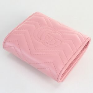 GUCCI Bifold Wallet GG Marmont 598629 Leather Ladies | AlmaBagz