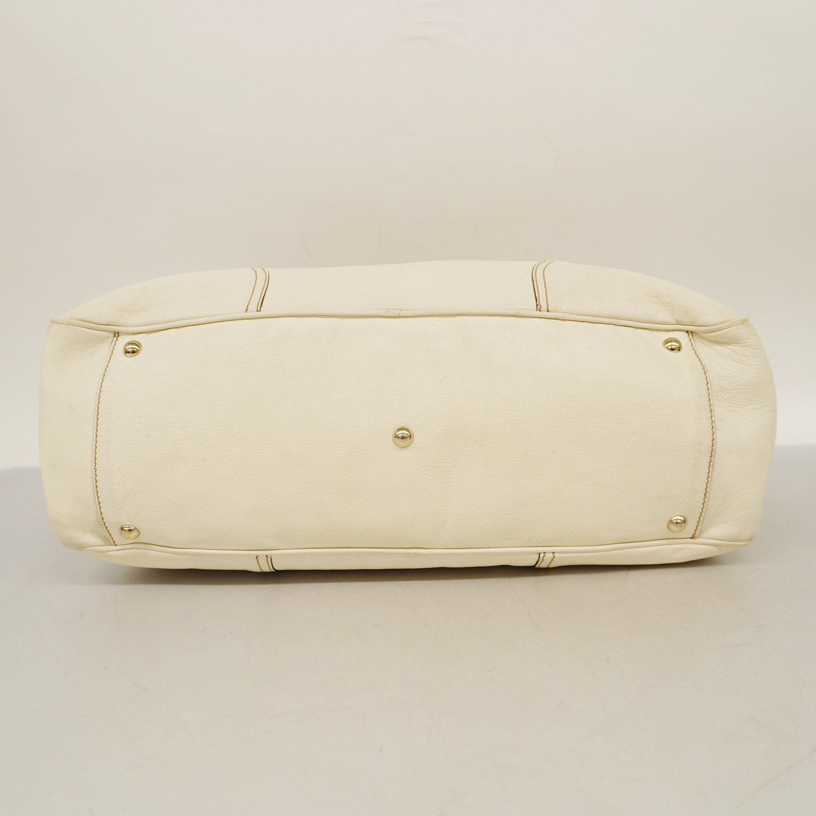 GUCCI Sherry Princey 163805 Women's Leather Tote Bag Ivory | AlmaBagz - Image 2