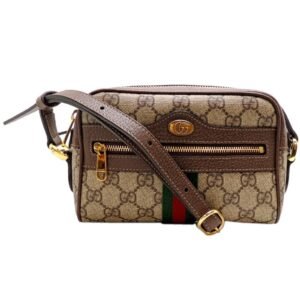 Gucci Ophidia GG Supreme Mini Bag Women's Shoulder 517350 Beige Brown Green x Red | AlmaBagz