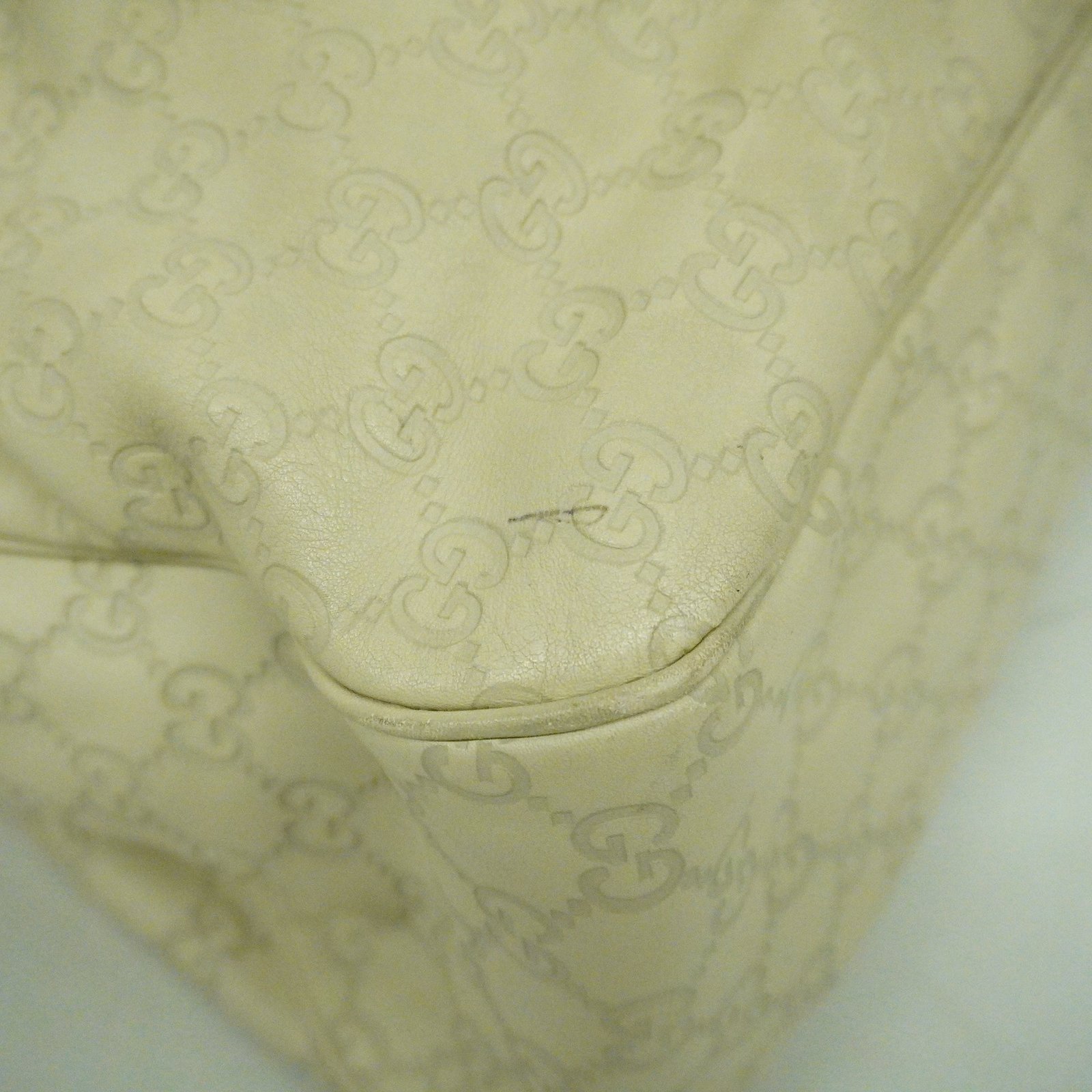 GUCCI Sukey Sima 211944 Women's Leather Tote Bag Ivory | AlmaBagz - Image 7