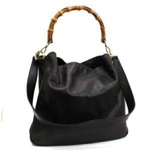 Gucci Bamboo Shoulder Bag Leather Brown 001.1998.1577 GUCCI Ladies | AlmaBagz