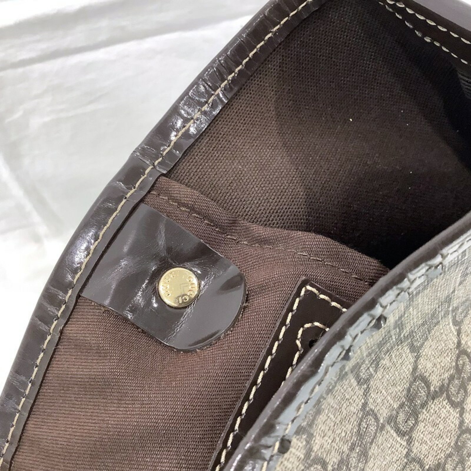 Gucci (Gucci) GG Pattern Tote Bag PVC Coated Canvas Brown Enamel 197953.213048 Women's | AlmaBagz - Image 6