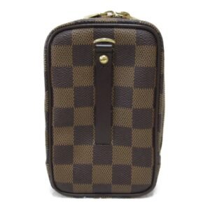 LOUIS VUITTON Etui Okapi digital camera case Brown Ebene Damier PVC coated canvas N61737 | AlmaBagz