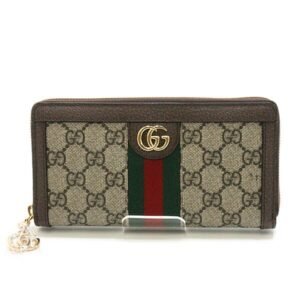 Gucci Ophidia GG Supreme Long Round Zip Wallet 523154 | AlmaBagz