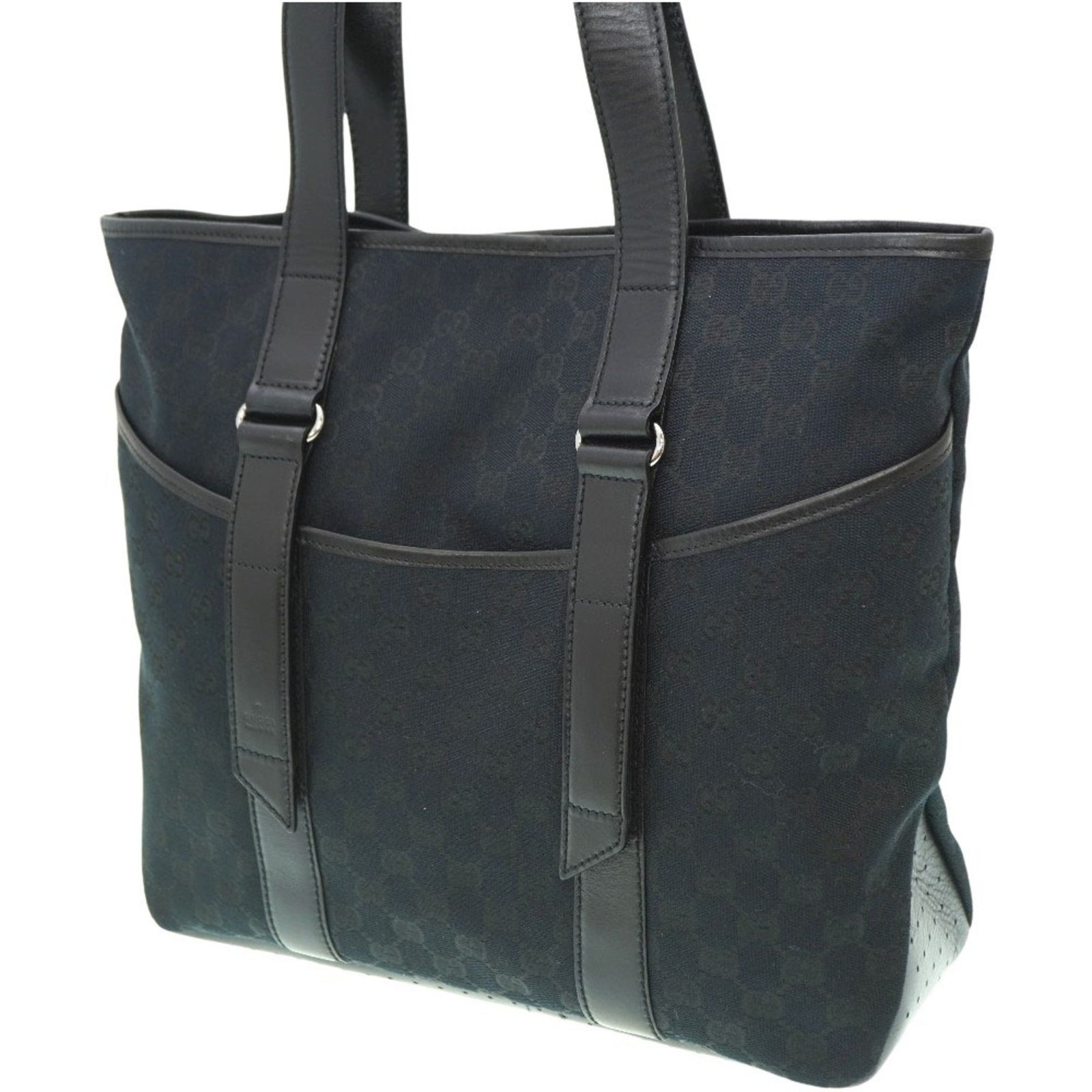 GUCCI GG canvas tote bag 145971 black | AlmaBagz