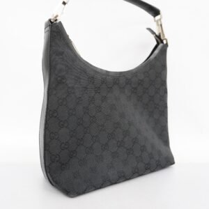 GUCCI 000 0602 Women's GG Canvas Hand Bag Black | AlmaBagz