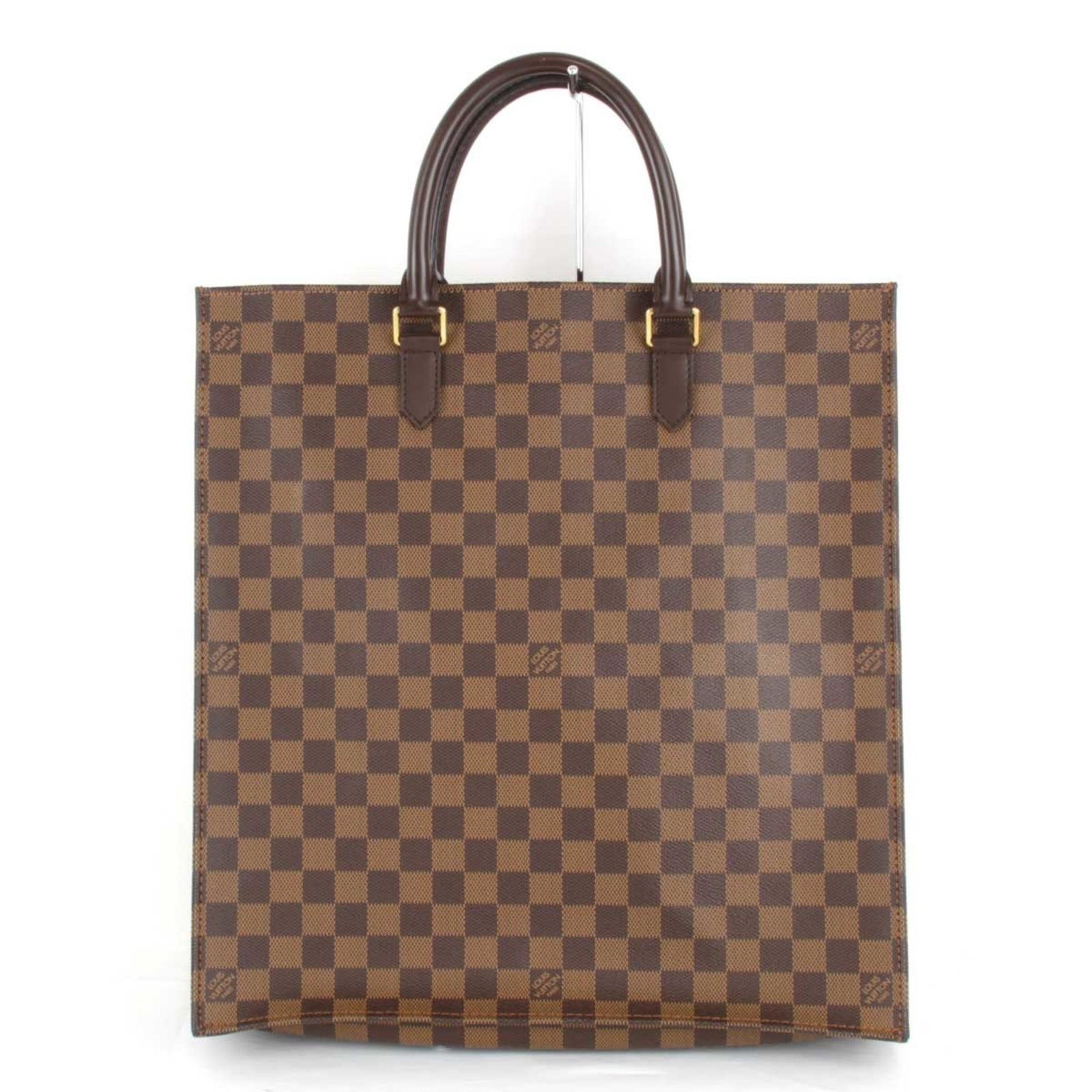 LOUIS VUITTON Damier Sac Pla N51140 Handbag PVC Coated Canvas Ebene Women's | AlmaBagz