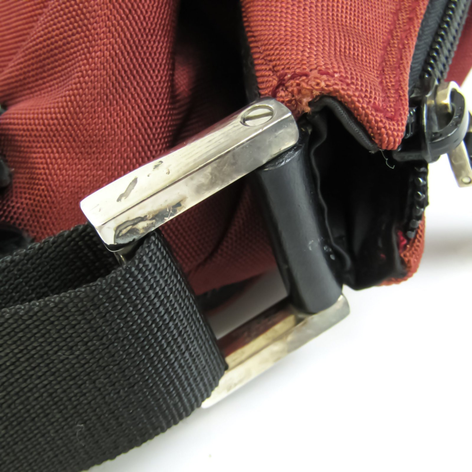 Gucci 019 0312 Unisex Nylon Canvas,Leather Messenger Bag,Shoulder Bag Red Brown | AlmaBagz - Image 9