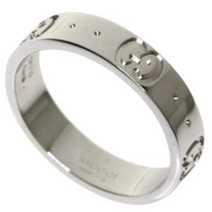 Gucci Icon Ring # 8 K18 White Gold Ladies | AlmaBagz
