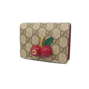 Gucci GG Supreme Cherry Bifold Wallet 476050 Wallet Red | AlmaBagz