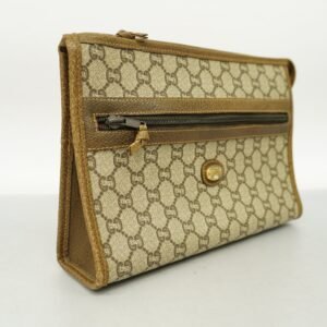 GUCCI[3ca0396]   clutch bag GG plus PVC beige gold metal | AlmaBagz
