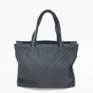 Gucci GG Nylon Tote Bag 449178 Black Shoulder Men's Pattern | AlmaBagz