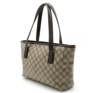 GUCCI GG Supreme Plus Tote Bag Shoulder Beige Dark Brown 181086 | AlmaBagz