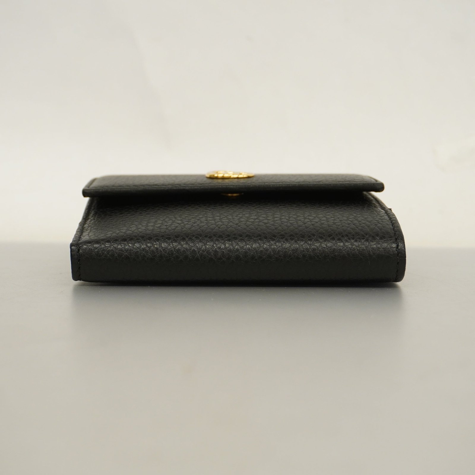 GUCCI GG Marmont Gold Hardware 456122 Women's Leather Wallet Black | AlmaBagz - Image 3