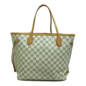 LOUIS VUITTON Neverfull MM Ivory Damier Azur PVC coated canvas N51107 | AlmaBagz