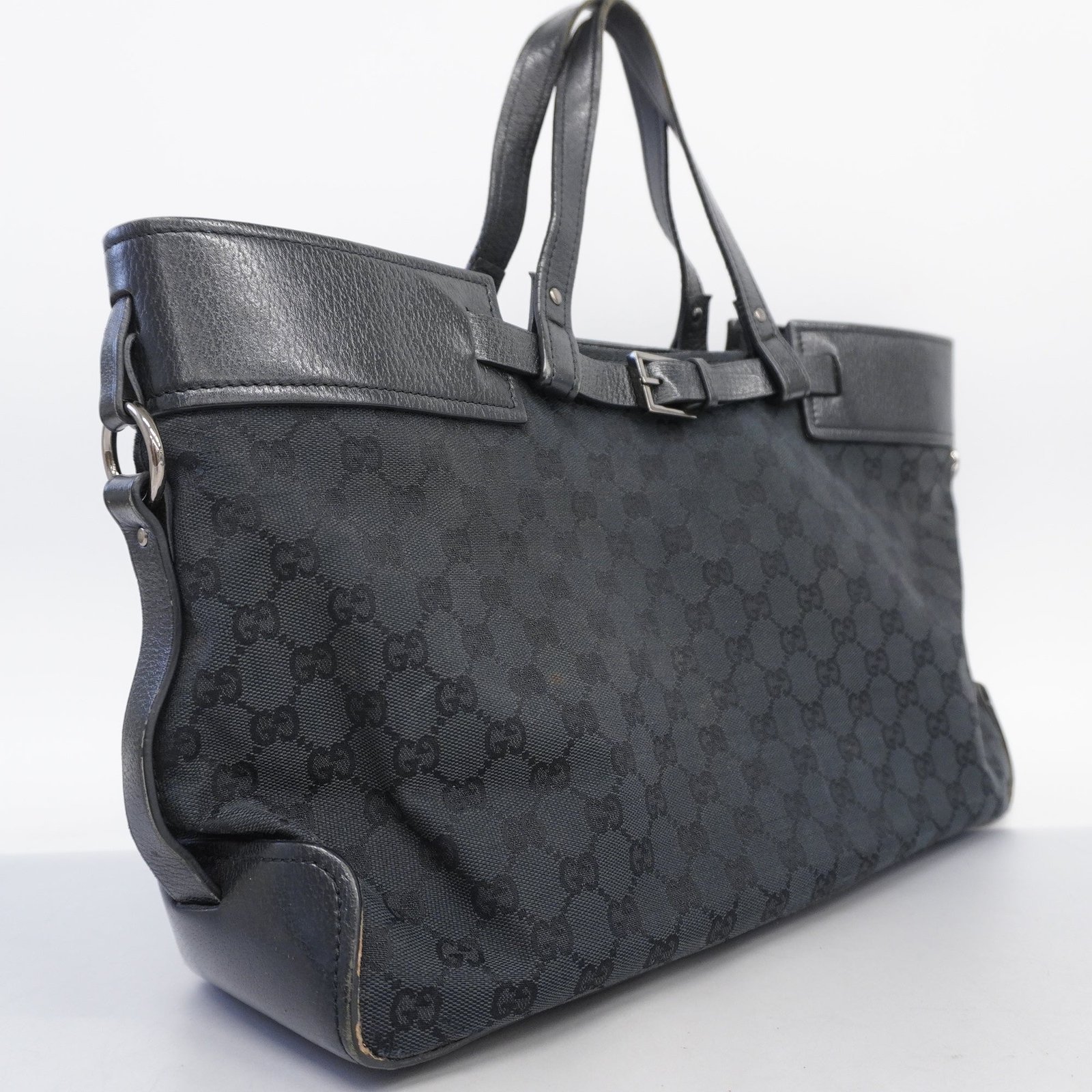 GUCCIAuth GG Canvas Tote Bag 106251 Women's Tote Bag Black | AlmaBagz