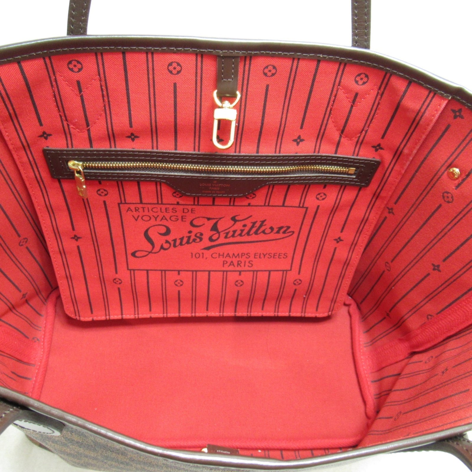 LOUIS VUITTON Neverfull MM Brown Ebene Damier PVC coated canvas N51105 | AlmaBagz - Image 4