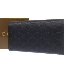 GUCCIsima Leather Bifold Long Wallet 410100 Black Women's | AlmaBagz